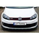 Cup Frontspoilerlippe aus ABS, nur passend für Modell GTI + GTD, Phase 2 passend für VW  Golf 6, Typ.1K Bj.: 2008-2013 - Seidenmattschwarz