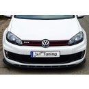 Cup Frontspoilerlippe mit Seiten Wing aus ABS, nur passend für Modell GTI + GTD, Phase 2 passend für VW  Golf 6, Typ.1K Bj.: 2008-2013 - Seidenmattschwarz