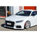 Cup Frontspoilerlippe Phase 2, aus ABS Kunststoff gefertigt passend für Audi  TTS, 8S Bj.: 2014-2018 - Seidenmattschwarz