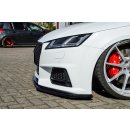 Cup Frontspoilerlippe Phase 2, aus ABS Kunststoff gefertigt passend für Audi  TTS, 8S Bj.: 2014-2018 - Seidenmattschwarz