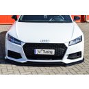 Cup Frontspoilerlippe Phase 2, aus ABS Kunststoff gefertigt passend für Audi  TTS, 8S Bj.: 2014-2018 - Seidenmattschwarz