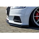 Cup Frontspoilerlippe Phase 2 mit Seitlichem Wing, aus ABS Kunststoff gefertigt passend für Audi  TTS, 8S Bj.: 2014-2018 - Seidenmattschwarz