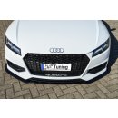 Cup Frontspoilerlippe Phase 2 mit Seitlichem Wing, aus ABS Kunststoff gefertigt passend für Audi  TTS, 8S Bj.: 2014-2018 - Seidenmattschwarz