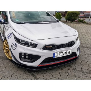 CUP Frontspoilerlippe aus ABS passend für Kia  Ceed GT, Pro Ceed GT Bj.:2013-2018 - Seidenmattschwarz