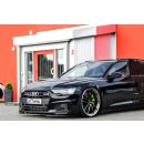 CUP Frontspoilerlippe aus ABS passend für Audi  A6 + S6 Typ C8, 4K ab Bj.:2018 - Seidenmattschwarz