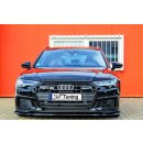 CUP Frontspoilerlippe aus ABS passend für Audi  A6 + S6 Typ C8, 4K ab Bj.:2018 - Seidenmattschwarz