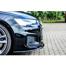 CUP Frontspoilerlippe aus ABS passend für Audi  A6 + S6 Typ C8, 4K ab Bj.:2018 - Seidenmattschwarz