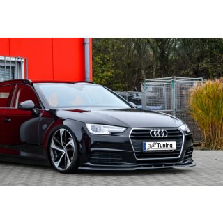 Cup Frontspoilerlippe aus ABS passend für Audi  A4 B9 ab Bj.:2015- - Seidenmattschwarz