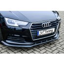 Cup Frontspoilerlippe aus ABS passend für Audi  A4 B9 ab Bj.:2015- - Seidenmattschwarz