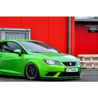 Cup Frontspoilerlippe aus ABS  passend für Seat  Ibiza 6J SC/ST Bj.:2012-2015 - Seidenmattschwarz