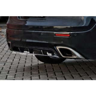 Gefräßter Heckansatz für original OPC Heckstoßstange in perfekter Race Track Optik aus ABS passend für Opel  Insignia OPC Ab Bj.: 2009- - Seidenmattschwarz