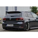 Gefräßter Heckansatz in perfekter Race Track Optik mit Finnen aus ABS ( nur GTI ) passend für VW  Golf 6, Typ.1K Bj.: 2008-2013 - Seidenmattschwarz