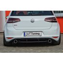 Gefräßter Heckansatz in perfekter Race Track Optik mit Finnen aus ABS ( nur GTI ) passend für VW  Golf 7 GTI Clubsport ab Bj.: 02/2016- - Seidenmattschwarz