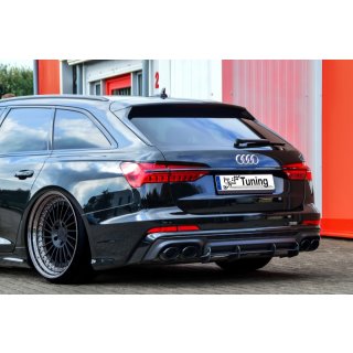 Gefräßter Heckansatz in perfekter Race Track Optik passend für Audi  A6 + S6 Typ C8, 4K ab Bj.:2018 - Seidenmattschwarz