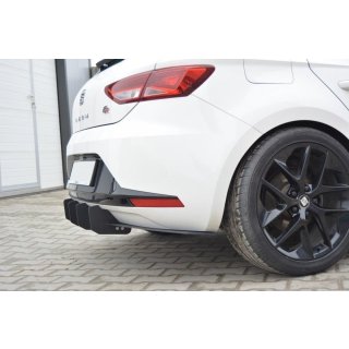 Diffusor Heck Ansatz für Heckschürze für SEAT LEON III FR