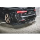 Mittlerer Diffusor Heck Ansatz für Audi RS5 F5 Facelift schwarz matt