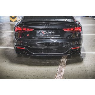 Mittlerer Diffusor Heck Ansatz für Audi RS5 F5 Facelift schwarz Hochglanz