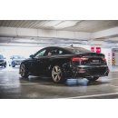 Heck Ansatz Flaps Diffusor für Audi RS5 F5 Facelift schwarz matt