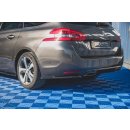 Heck Ansatz Flaps Diffusor für Peugeot 308 SW Mk2 Facelift schwarz matt