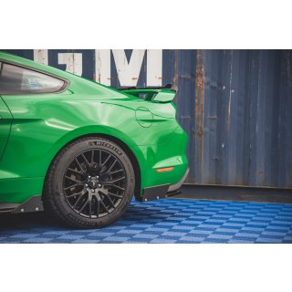 Heck Ansatz Flaps Diffusor V.1 +Flaps für Ford Mustang GT Mk6 Facelift