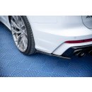 Heck Ansatz Flaps Diffusor für Audi A6 C8 S-Line Carbon Look