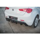 Heck Ansatz Flaps Diffusor V.3 für Alfa Romeo Giulietta Facelift schwarz Hochglanz