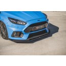 Robuste Racing Front Ansatz für passend +Flaps für Ford Focus RS Mk3 schwarz Hochglanz