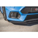 Robuste Racing Front Ansatz für passend +Flaps für Ford Focus RS Mk3 schwarz Hochglanz