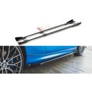 Robuste Racing Seitenschweller Ansatz für für + Flaps BMW 1er F21 M135i / M140i / M-Paket schwarz Hochglanz