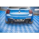 Heck Ansatz Flaps Diffusor V.2 für BMW M135i F20 schwarz matt