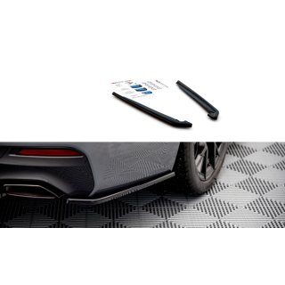 Heck Ansatz Flaps Diffusor für BMW 5er G30 Facelift M-Paket schwarz matt