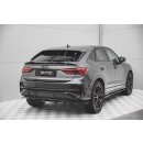 Mittlerer Diffusor Heck Ansatz DTM Look für Audi Q3 Sportback S-Line schwarz matt