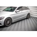 Seitenschweller Ansatz für Mercedes-Benz C W205 schwarz Hochglanz