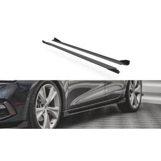 Street Pro Seitenschweller Ansatz für + Flaps Seat Leon FR Mk4 schwarz Hochglanz