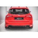 Heck Ansatz Flaps Diffusor V.4 für Ford Focus ST-Line Kombi Mk4 schwarz matt