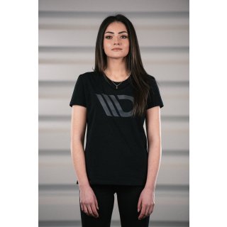 Womens Black T-shirt mit grey logo