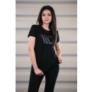 Womens Black T-shirt mit grey logo