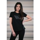 Womens Black T-shirt mit grey logo