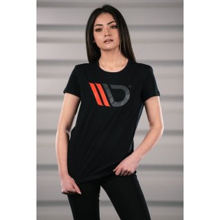 Womens Black T-shirt mit red logo