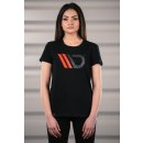 Womens Black T-shirt mit red logo