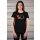 Womens Black T-shirt mit red logo