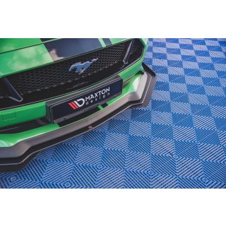 Street Pro Front Ansatz für V.1 für  + Flaps Ford Mustang GT Mk6 Facelift schwarz Hochglanz