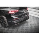 Mittlerer Diffusor Heck Ansatz für Volkswagen Golf R Mk8 schwarz matt