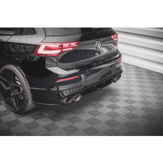 Heck Ansatz Flaps Diffusor V.1 für Volkswagen Golf R Mk8 schwarz matt