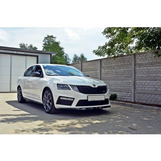 Front Ansatz V.2 für Skoda Octavia RS Mk3  schwarz Hochglanz