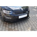 Front Ansatz V.1 für Skoda Octavia RS Mk3 schwarz Hochglanz