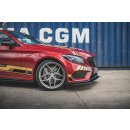 Robuste Racing Front Ansatz für passend +Flaps für Mercedes - AMG C43 Coupe C205 schwarz Hochglanz