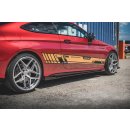 Robuste Racing Seitenschweller Ansatz für für + Flaps Mercedes-AMG C43 Coupe C205 schwarz Hochglanz