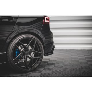 Heck Ansatz Flaps Diffusor V.2 für Volkswagen Golf R Mk8 schwarz Hochglanz