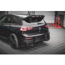 Heck Ansatz Flaps Diffusor V.2 für Volkswagen Golf R Mk8 schwarz Hochglanz